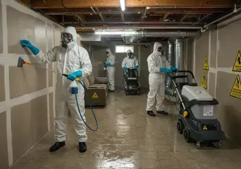 Basement Moisture Removal and Structural Drying process in Taylor County, KY